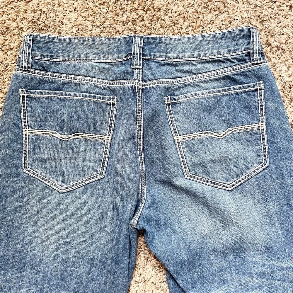Rock & Roll Denim Cowboy Jeans Mens 36x28.5 Relaxed Straight Leg Double Barrel - Picture 9 of 11